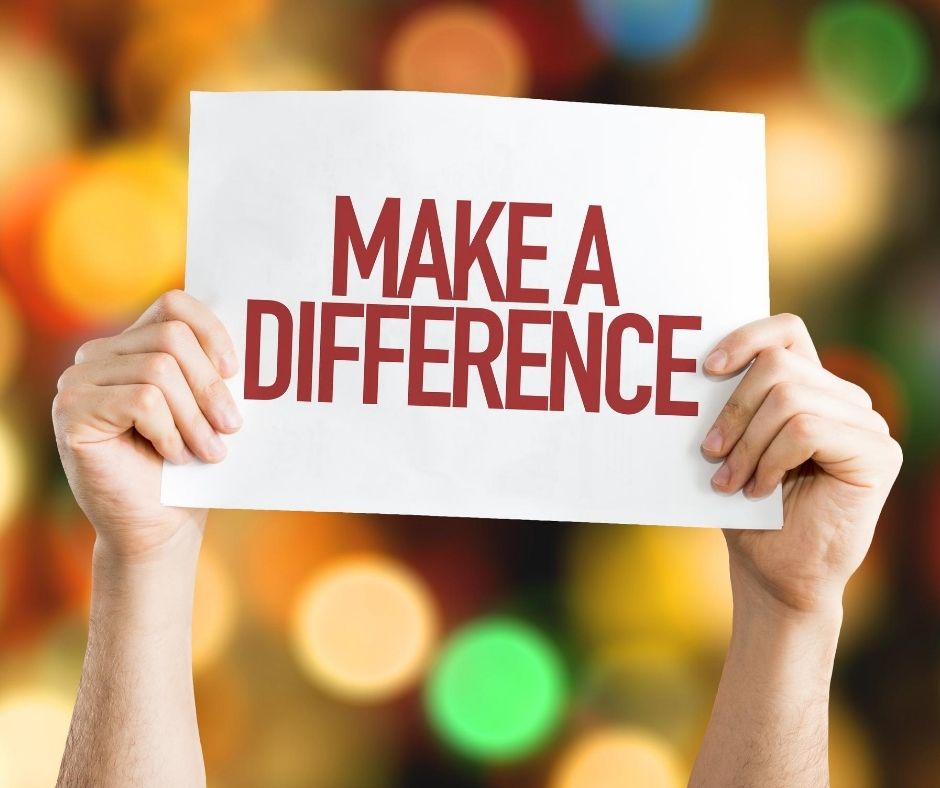 An inspirational message on make a difference 
